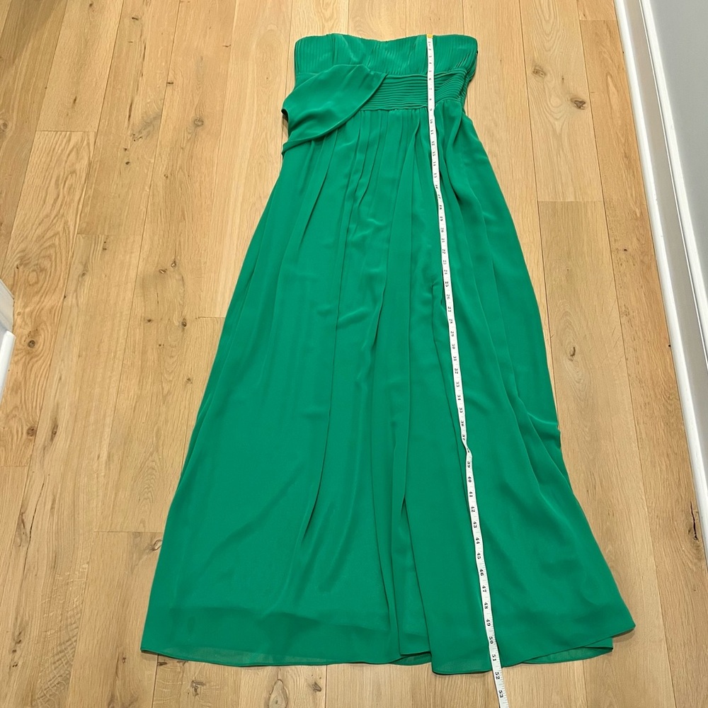 Laundry by Shelli Segal One Shoulder Long Floor Length Chiffon Dress Gown Green - Picture 16 of 16